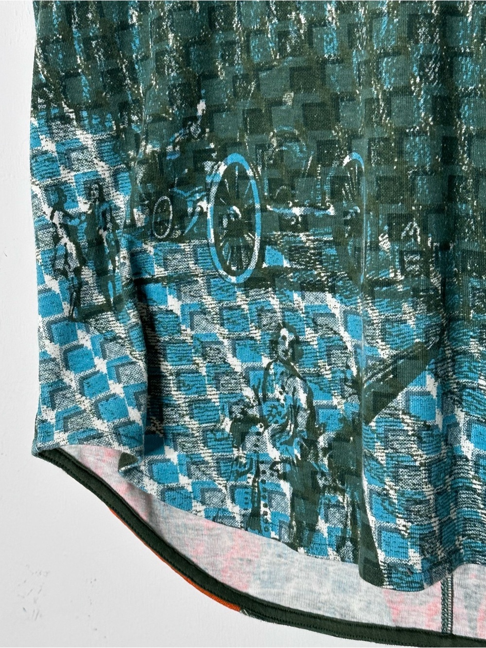 Custo Barcelona Short Sleeve Cotton Top M (3) Centennial Print - Picture 2 of 8